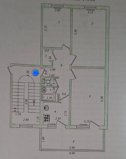 СЕРГЕЛИ 4 квартал продается 3 комнатная квартира