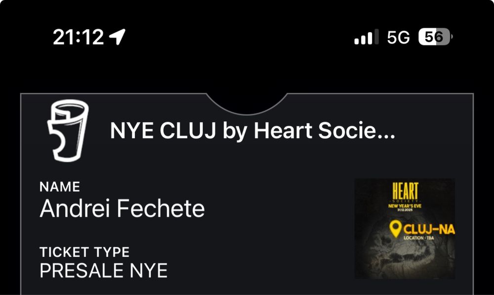 Vand bilet heart society Cluj