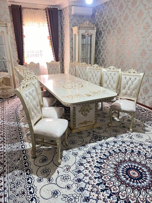 Stol-Stul Kamplekt Stull-Yonğoqdan-12 ta Stol 1.10x2.75 Keb Kôrin Bor