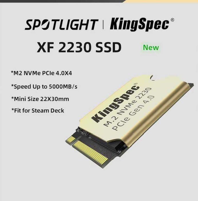 SSD NVMe KingSpec 1TB M.2 2230 Gen4 Steam Deck ROG Ally Surface