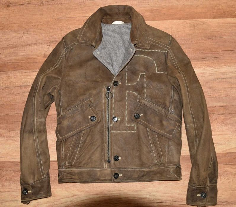 Gianfranco Ferre оригинално мъжко кожено яке размер 50