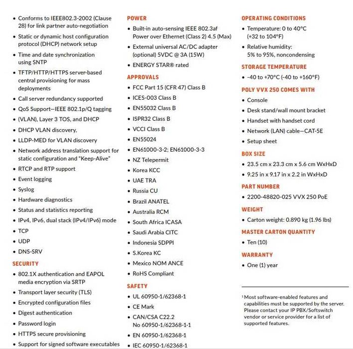 Polycom VVX201 + VVX250 + CCX400 Business Skype IP Phone sigilat!