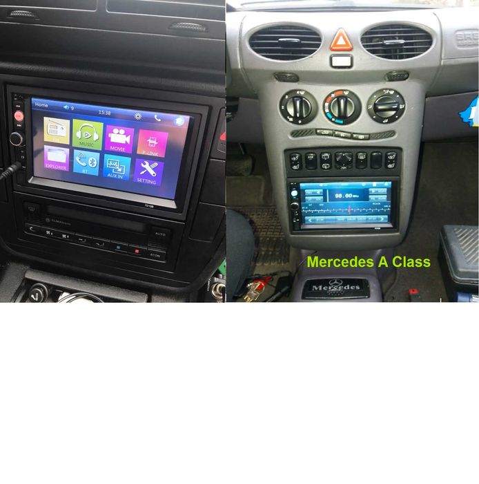 Player auto 2DIN 7018B 7" Touch Bluetooth USB MirrorLink + telecomandă