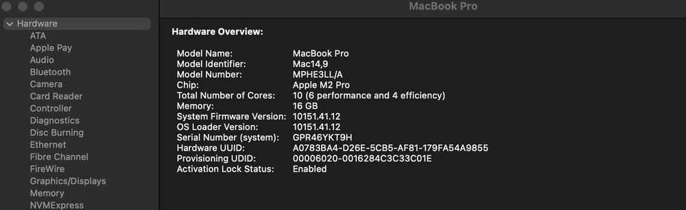 Apple Macbook Pro M2