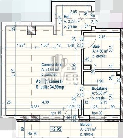 Apartament cu 1 camera/35 mp/zona strazii Fagului.