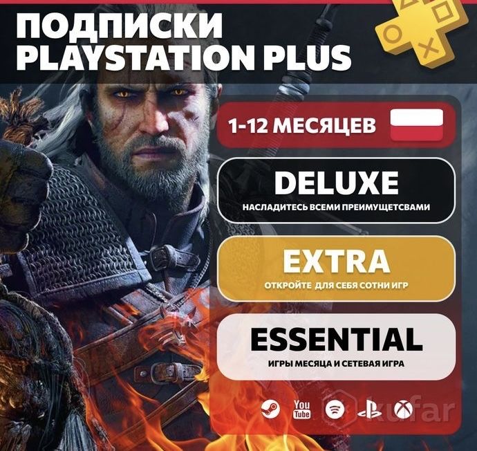 Продам Подписки DELUXE EXTRA на PS4/PS5/ПС4 ПС5