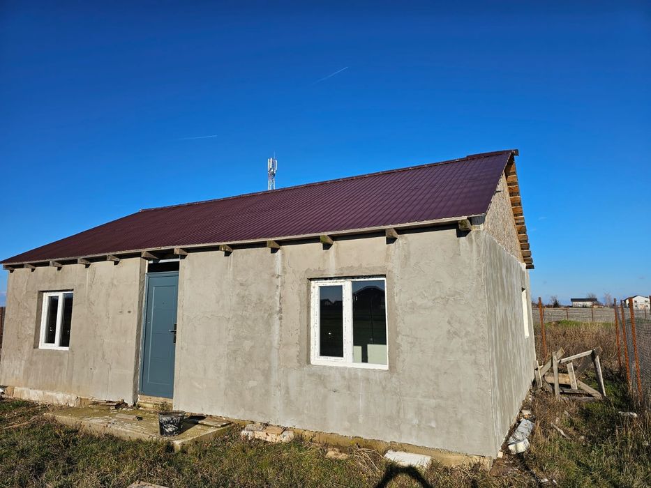 Teren 414 mp + casă în construcție | Teghes – Domnești | lângă A0