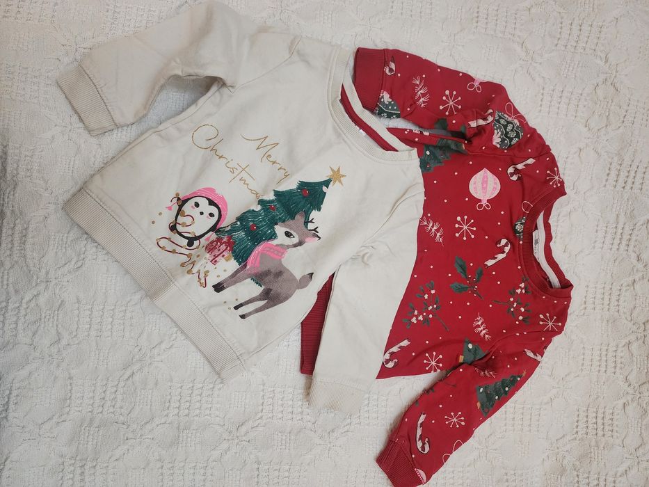 Коледни блузи 9-12 месеца