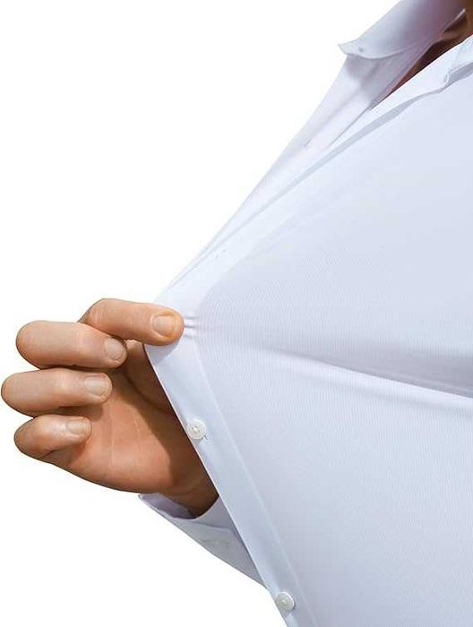 Мъжка вталена риза DEMEANOR бяла класическа размер S