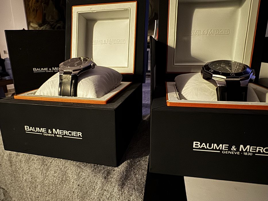 Set 2 x Baume & Mercier Riviera – cronograf + model cu diamante