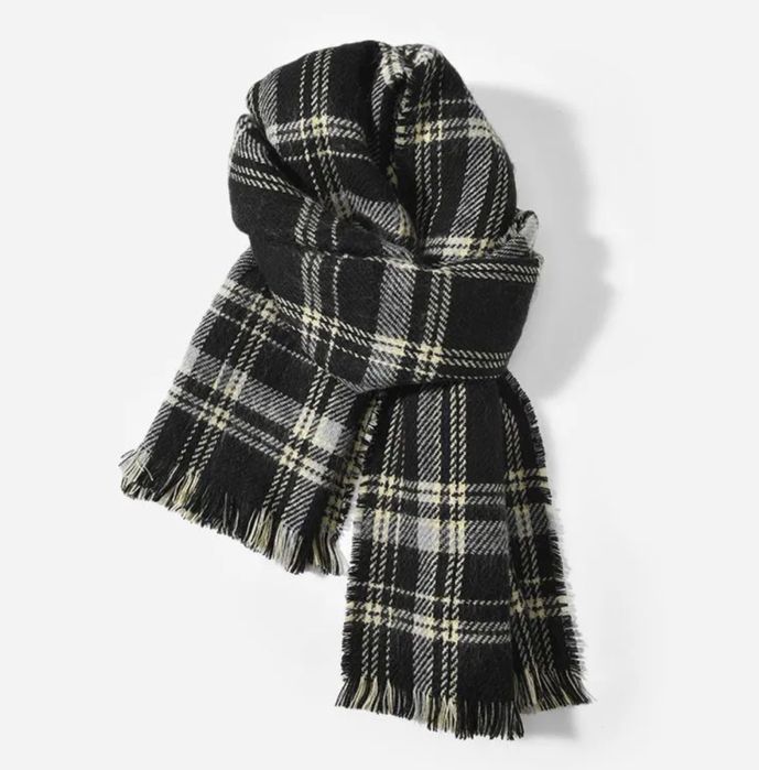 Двухсторонний шарф в клетку