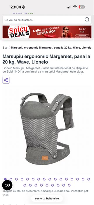 Marsupiu bebe nou