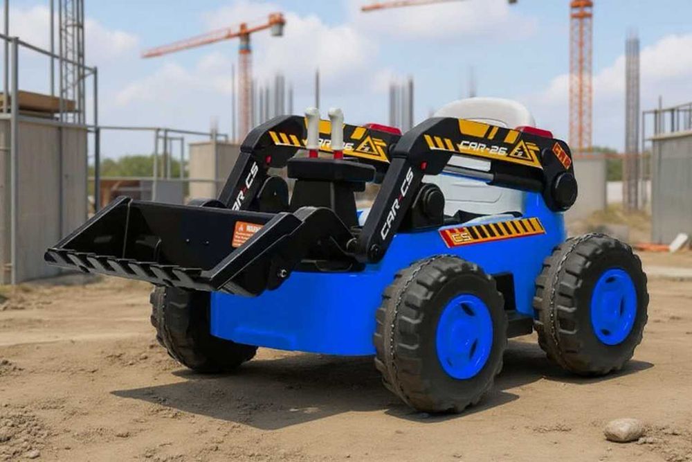 Excavator cu incarcator frontal electric NEW Holland 4x 75W 12V Blue