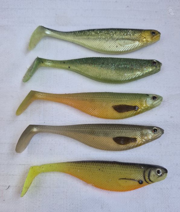 Lot 17 shad-uri Westin, Ecogear, Relax Kopyto, Fox Rage pemtru pescuitul şalăului si știucii.