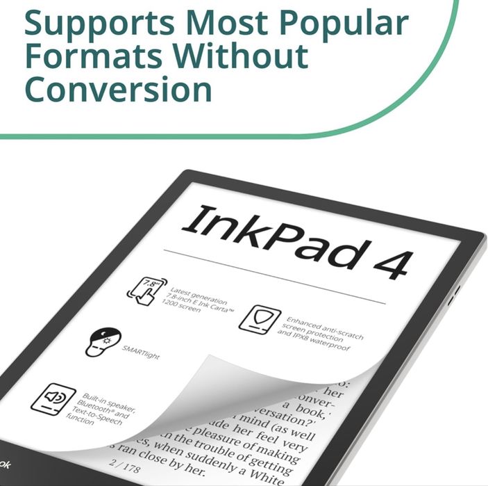 Электронная книга PocketBook InkPad 4 Экран  дюйм  7.8 E ink