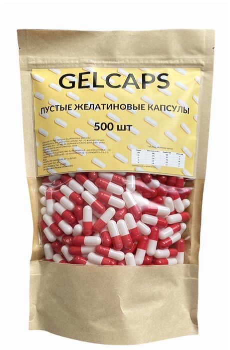 Jelatinli kapsula bo'sh  sig'imi 0.5  razmeri 0