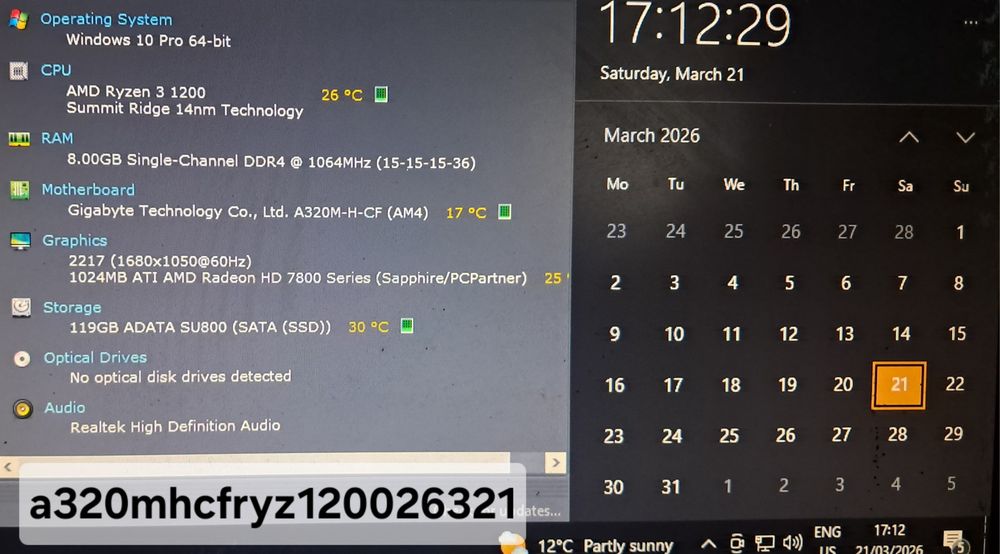 Kit/PC AM4 Ryzen 5 1600AF (= cu 2600)/1200/A6-9700/9600, GTX 1060,