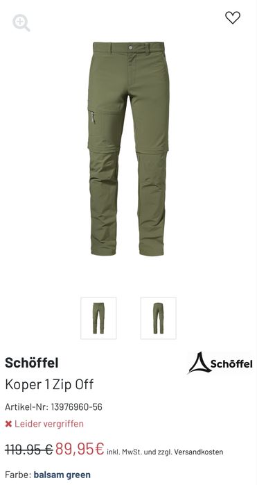 Pantaloni drumetie treking vara Schoffel marime XL 54