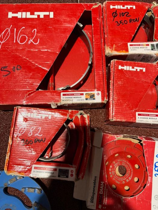 Hilti consumabile: carote ,cuie