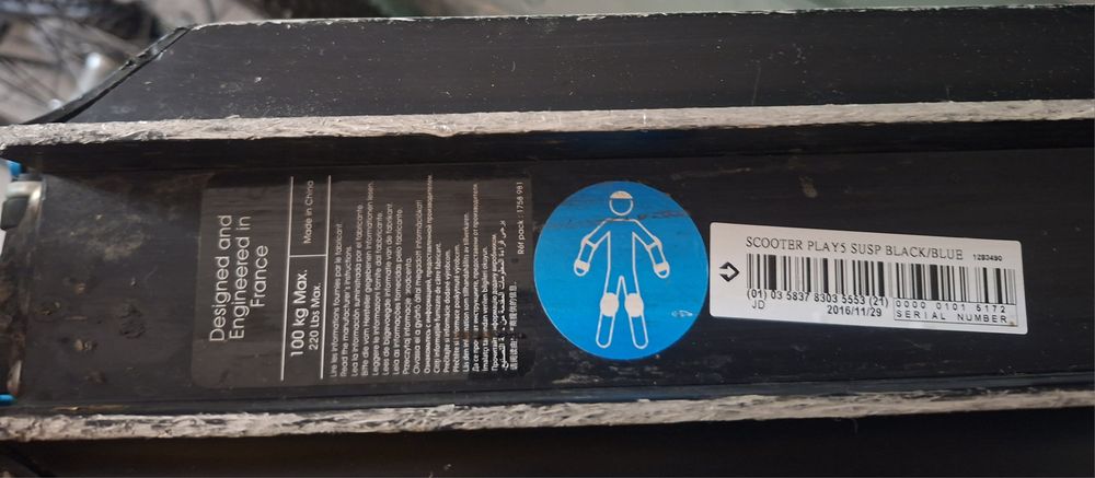 Trotineta copii Oxelo Scooter Play5 susp Black/blue