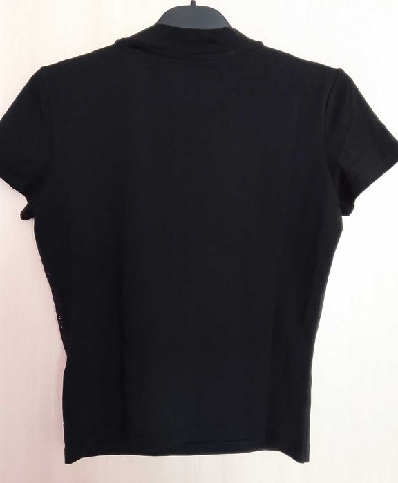 Guess Тениски черна и кремава Slim Fit Нови с етикети