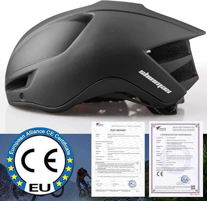 Shinmax Cască de bicicletă pentru adulți cu lumină