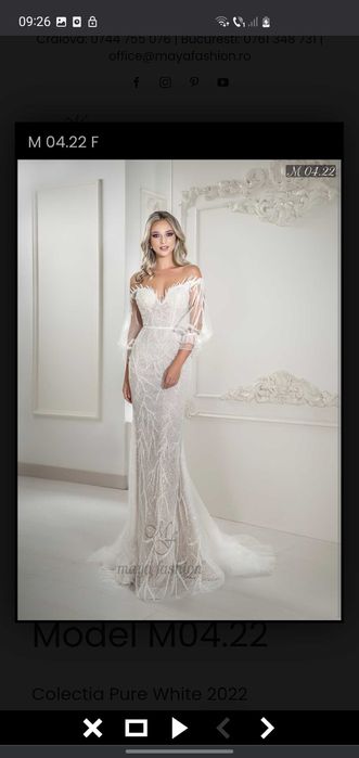 Rochie mireasa 2 in 1