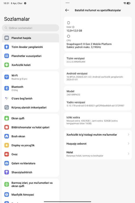 Xiaomi pad 6s pro 12.4 wifi
