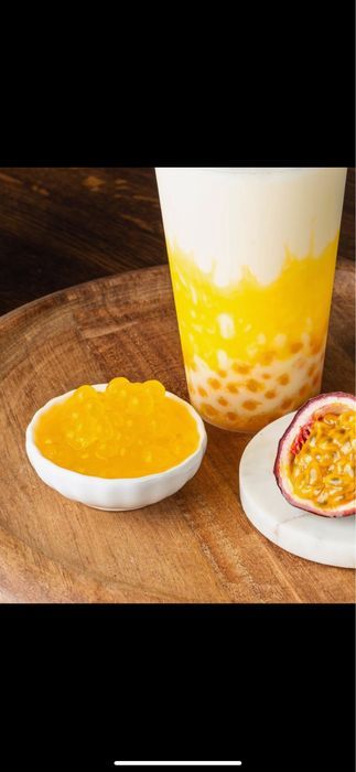 Маракуйя бабл ти (джусс боллы,поппинг боба,тапиока,лопающиеся шарики)