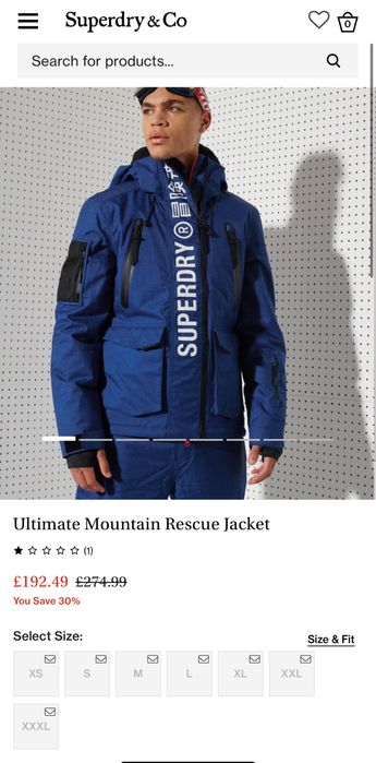 Geacă ski/snowboard Superdry Ultimate Mountain Rescue 10k - XL