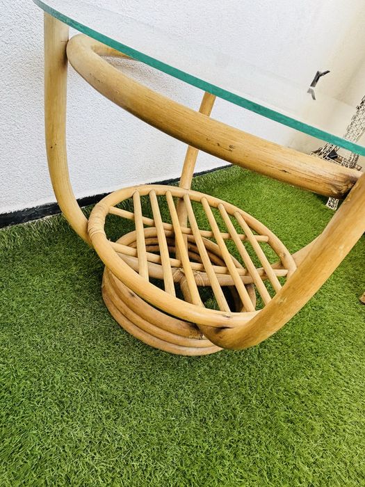 Градинска маса от естествен ратан