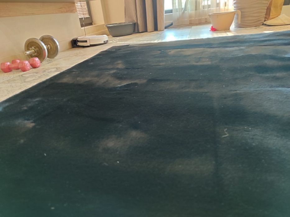 Нов плюшен черен килим