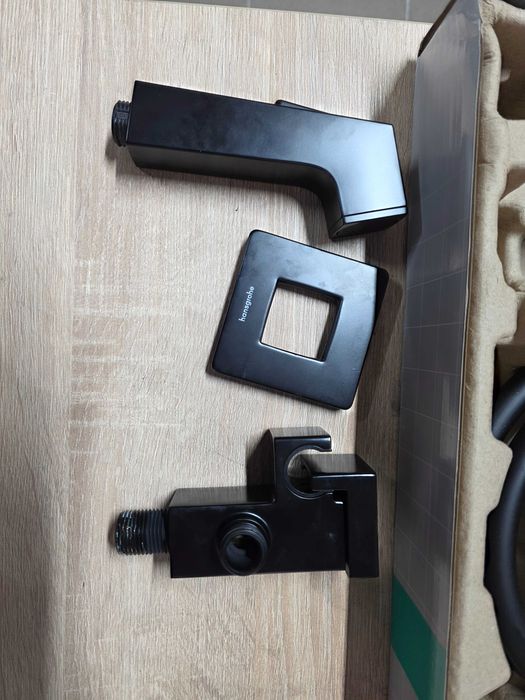Hansgrohe - Ventil de perete cu duș manual de bideu, negru mat 29231670