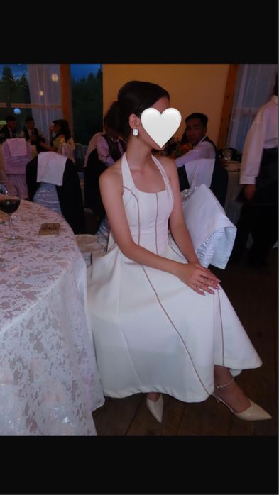 Вечернее белое платье