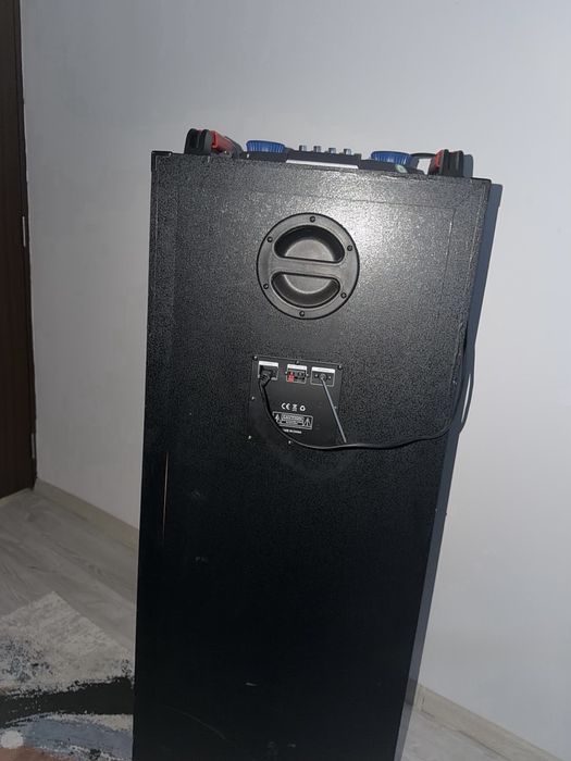 Boxă activă portabilă tip trolley, Bluetooth, dublu woofer