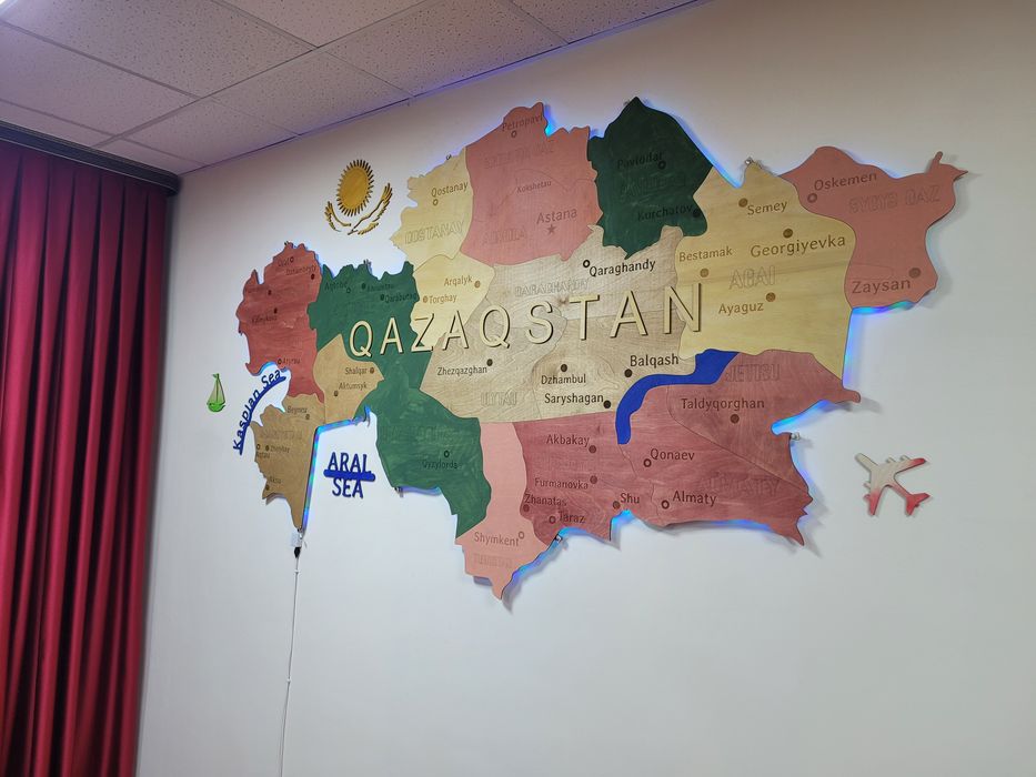 Декор карта Казахстана
