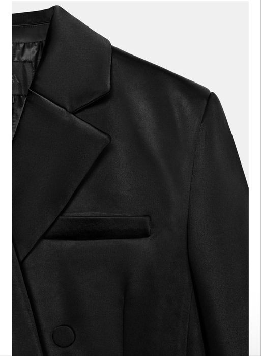 Zara женский пиджак атласный