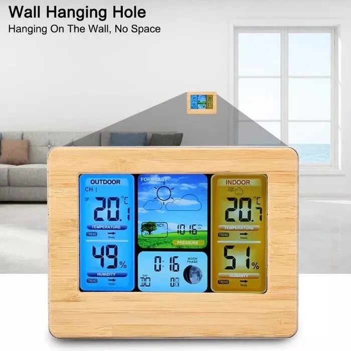 Statie meteo interior/exterior, wireless, calendar, umiditate. Noua!