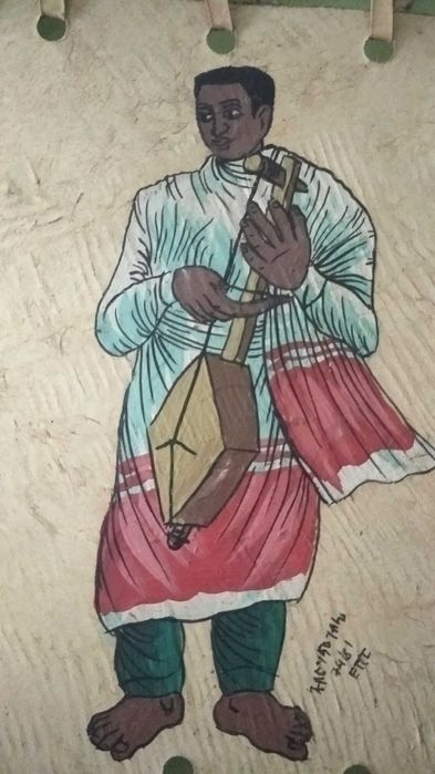 Дърворезба и картина рисувана на кожа