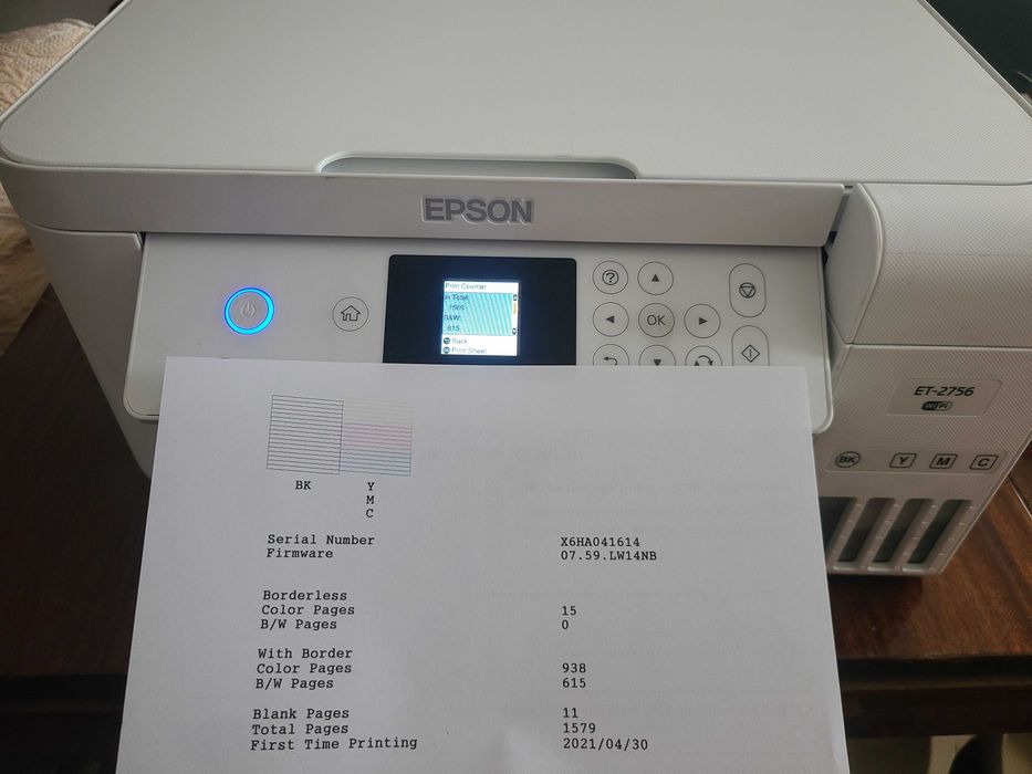 С 2 години гаранция НОВ принтер и за сублимация, фотопринтер, 3 в 1 Epson Ecotank ET2756