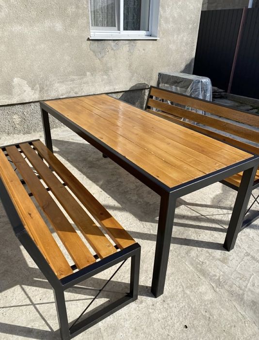 Мебель садовая в стиле лофт скамейки стол кресло капшо стеллаж обувниц