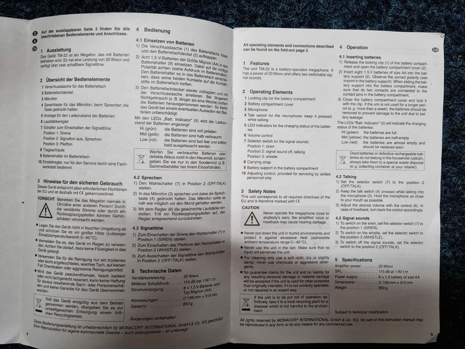 Portavoce Monacor TM-22 cu sirena