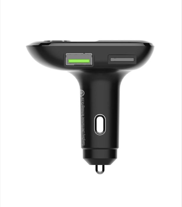 Зарядно устройство за кола с FM трансмитер и Bluetooth + кабел Type-C