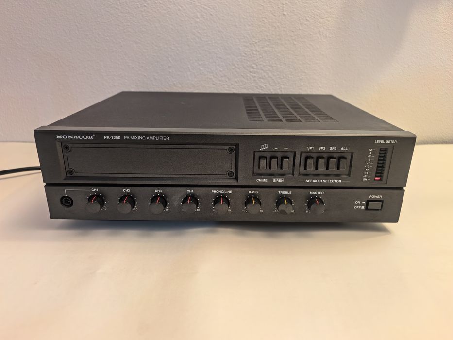 Amplificator Monacor PA 1200 cu reglaj pe 4 zone se emite factura