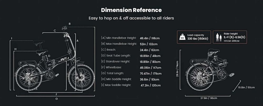 Сгъваемо електрическо колело PVY Z20 Plus 1000W 48V 16.5Ah