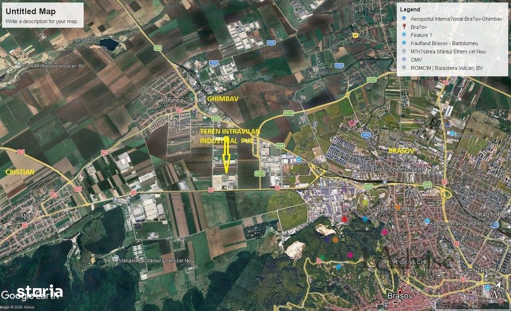 Teren industrial cu PUZ – Ghimbav, zonă în dezvoltare