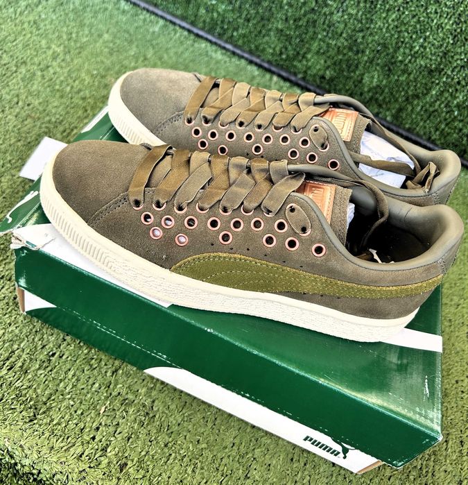 sneakerși Puma, marimea 36,culoare verde avocado,Puma Suede XL Lace VR