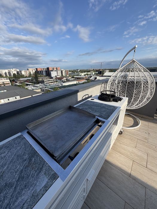 Gratar exterior PREMIUM - Bucatarie de vara 4m - PRET NEGOCIABIL – structură metalică (fier) – complet echipat
