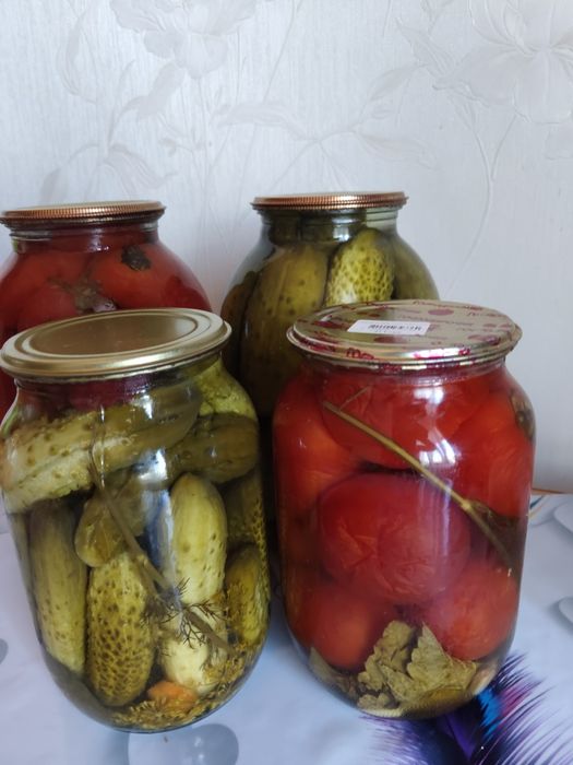 Маринованные огурцы и помидоры