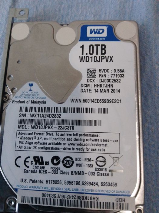 Vând Hard Disk Laptop 1 TB